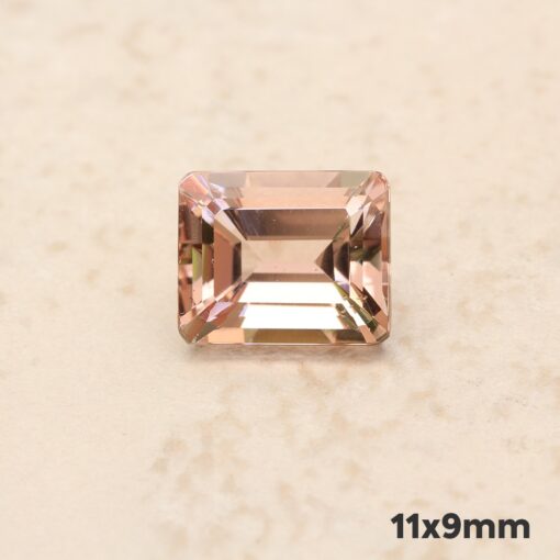 loose genuine morganite 11x9mm emerald peachy pink LSG1274-11x9