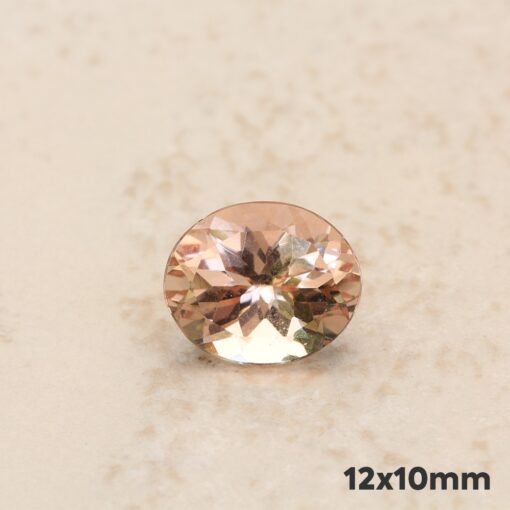 loose genuine morganite 12x10mm oval peachy pink LSG1266-12x10