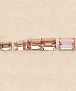 loose genuine morganite 13x9mm to 9x7mm emerald peachy pink LSG1274