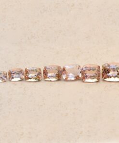 loose genuine morganite 16x12mm to 9x7mm rectangular cushion peachy pink LSG1278