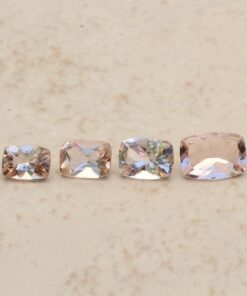 loose genuine morganite 8x6mm to 7x5mm rectangular cushion peachy pink LSG1277