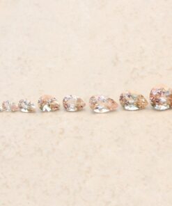 loose genuine morganites 10x8mm to 4x3mm pear peachy pink LSG1271