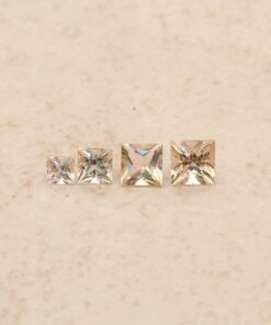 loose genuine morganites 6.5mm to 4mm princess peachy pink LSG1265