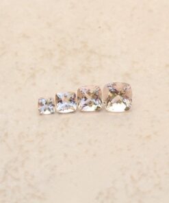 loose genuine morganites 7mm to 4mm square cushion peachy pink LSG1268