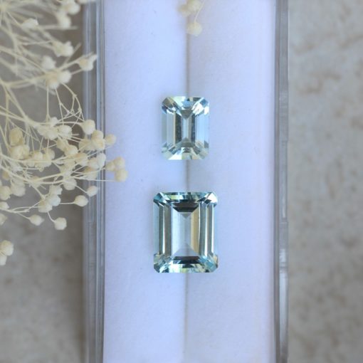 genuine loose aquamarine gemstone 10x8mm 8x6mm emerald cut LSG1294