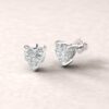 beverly 6mm heart moissanite diamond halo earrings 14k white gold ls5626
