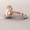 lily 16x12mm oval morganite engagement ring flower solitaire 14k rose gold ls5859