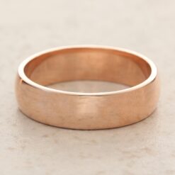 Classic Shiny Finish Plain Comfort Fit Wedding Band Rose Gold LS5914