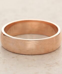 Classic Shiny Finish Plain Comfort Fit Wedding Band Rose Gold LS5914