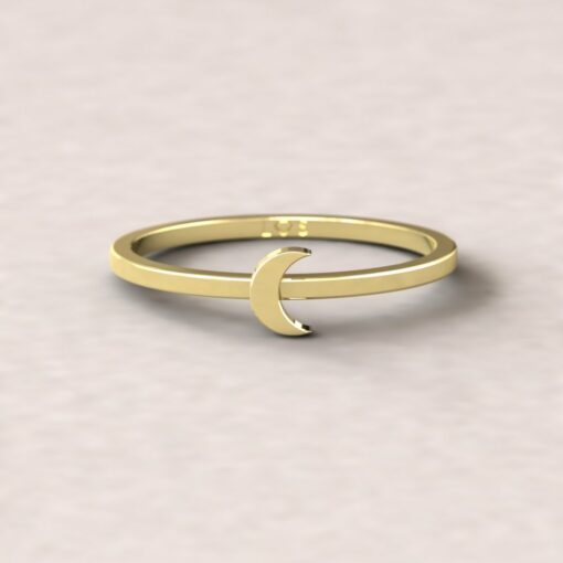 gift moon charm ring 14k yellow gold LS5278