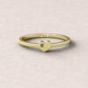 gift heart charm birthstone ring alexandrite 14k yellow gold LS5220