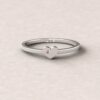 gift heart charm birthstone ring pink tourmaline platinum LS5220