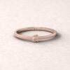 gift initial charm personalized ring lowercase a 14k rose gold LS3397