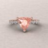Genuine Natural Peachy Pink Morganite Engagement Ring Rose Gold LS5878