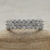 Round Diamond Three-Fold Cord Wedding Ring White Gold Platinum LS5879