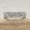 Three-Fold Cord Diamond Band Wedding Ring White Gold Platinum LS5879