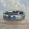 6mm Silver Tungsten Ring Brushed Center Rounded Edge Comfort Fit LS5438
