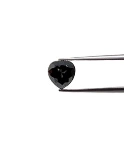 Authentic Black Diamond Heart Shape Rose Cut Top Loose Gemstone LSG171