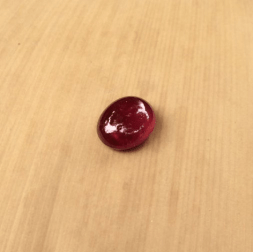 dark red cabochon ruby 8x6mm oval 1.5 carats LSG616