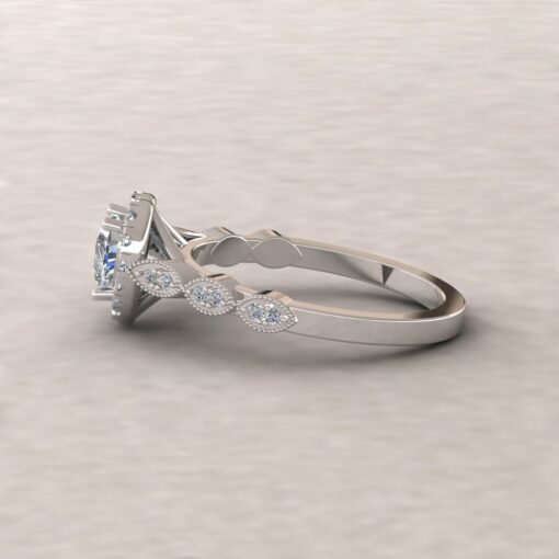 eloise diamond 5mm heart half eternity engagement ring 14k white gold ls5663