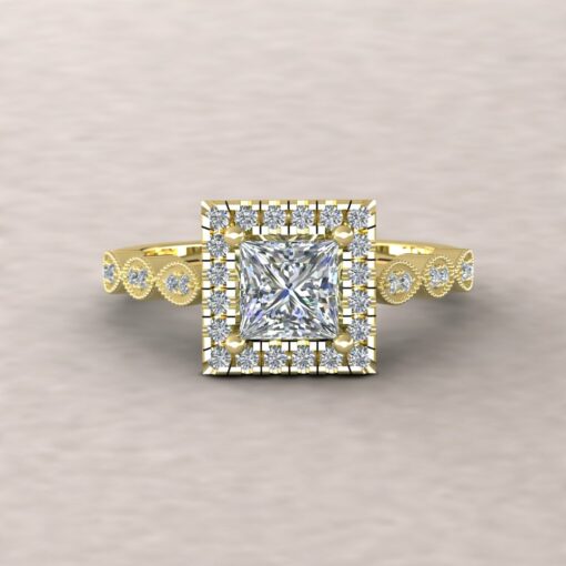 eloise diamond 5mm princess half eternity engagement ring 14k yellow gold ls5665