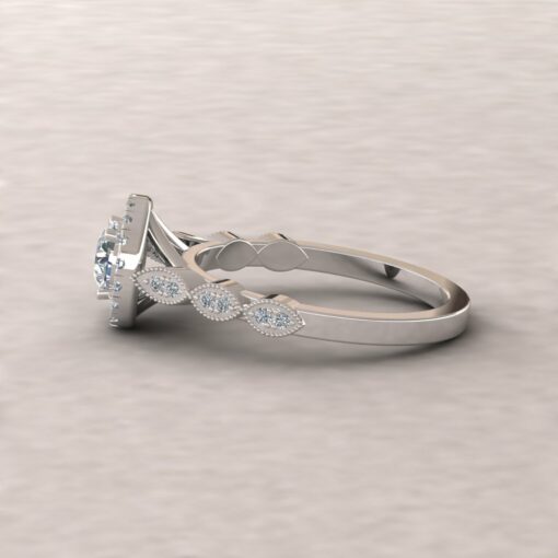 eloise diamond 5mm round half eternity engagement ring 14k white gold ls5670