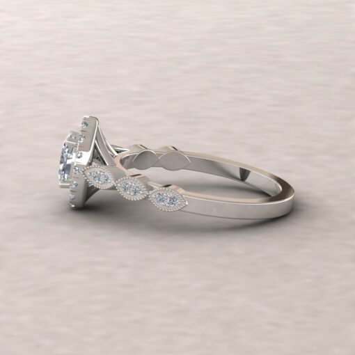 eloise diamond 6x4mm oval half eternity engagement ring 14k white gold ls5666