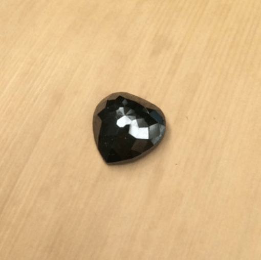genuine black diamond 7.5mm heart shaped rose cut 1.52ct LSG171