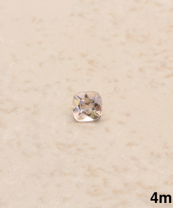 genuine morganite peachy pink 4mm square cushion LSG962-4