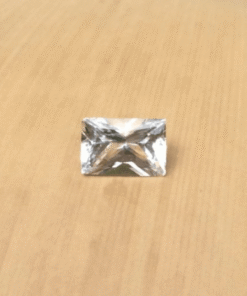 genuine white sapphire 8x6mm rectangular baguette cut 2 carats LSG274