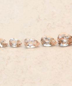 loose genuine pear morganites peachy pink LSG1308