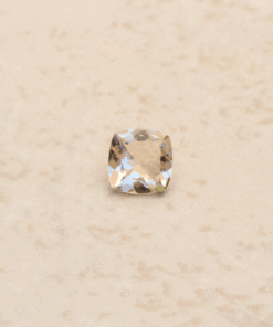 natural peach morganite 7mm square cushion cut LSG1022