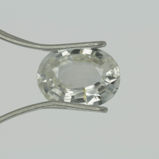 natural white sapphire 8x6mm oval cut LSG264