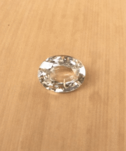 natural white sapphire 8x6mm oval cut LSG264
