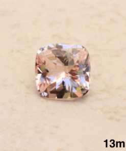 rare pink morganite 13mm square cushion LSG1057-13