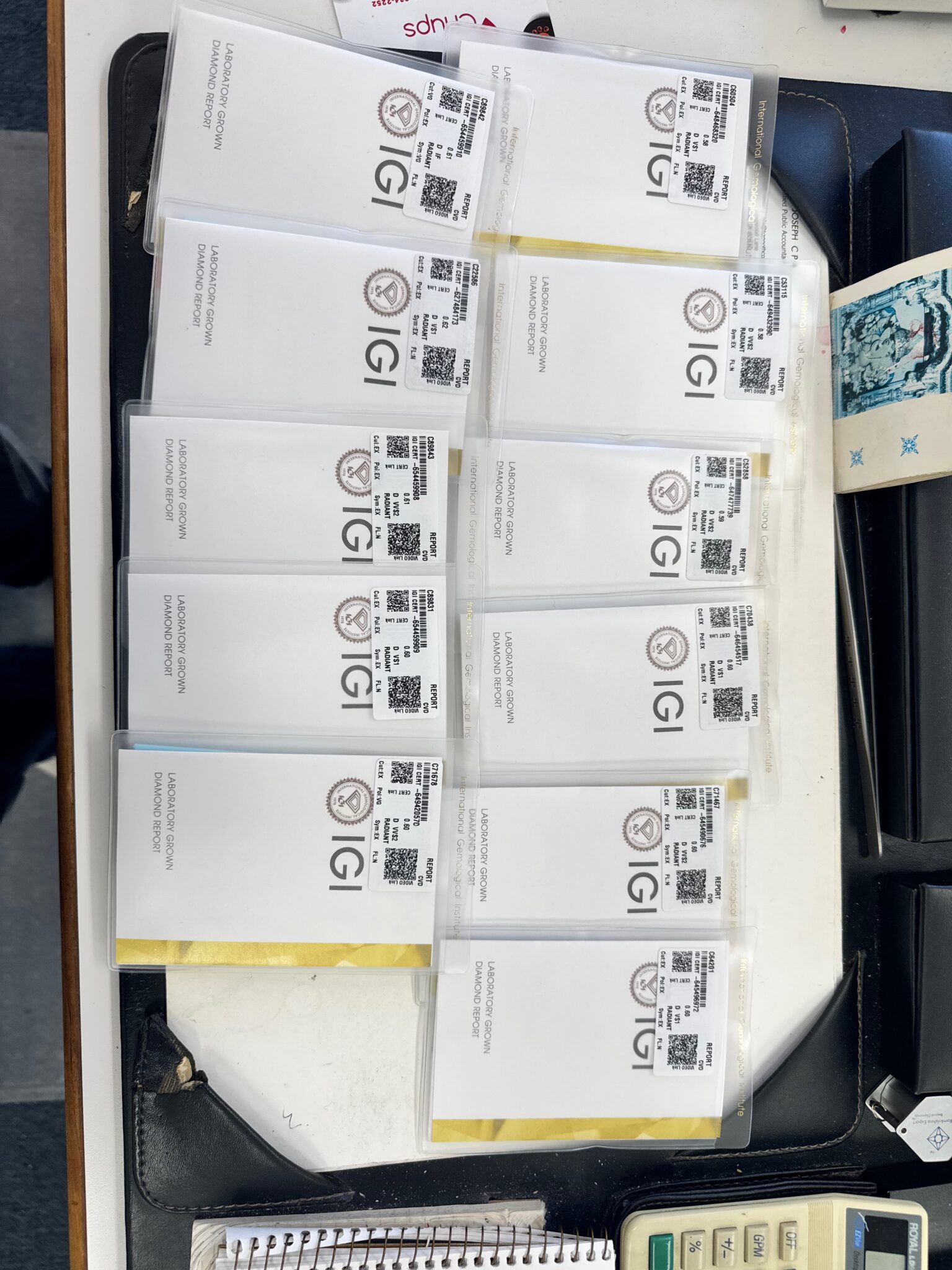 Custom Radiant Cut IGI Certified Lab Grown Diamond Platinum Wedding Band - Image 6