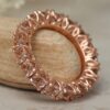 AAA Peachy Pink Morganite Full Eternity Wedding Band Rose Gold LS5945