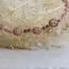 Diamond Halo Oval Morganite Peach Sapphire Necklace Rose Gold LS6064