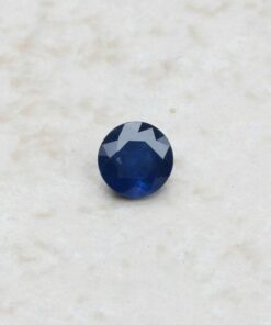 genuine loose dark blue sapphire 6mm round cut 1.25 carats LSG532