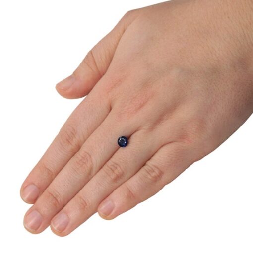 genuine loose dark blue sapphire 6mm round cut 1.25 carats LSG532