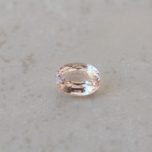 genuine loose orange pink sapphire 8x6mm oval cut 1.6 carats certified LSG261