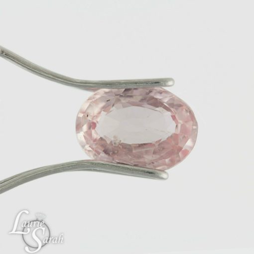 genuine loose peach pink sapphire 8x6mm oval cut 1.3 carats LSG335
