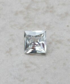 genuine loose white sapphire 6.5mm princess cut 2 carats LSG357