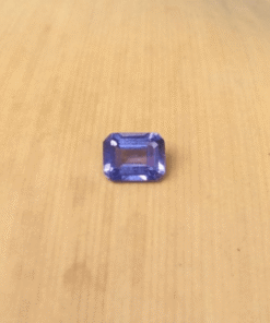 genuine violet blue tanzanite 5x4mm emerald cut half carat LSG837