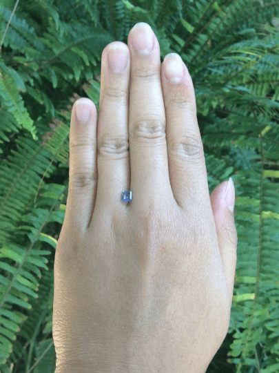 genuine violet blue tanzanite 5x4mm half carat LSG828