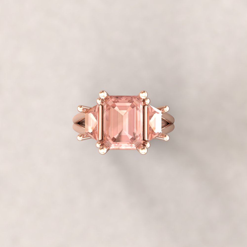 Payment Link for COMG - three stone morganite ring - Image 5
