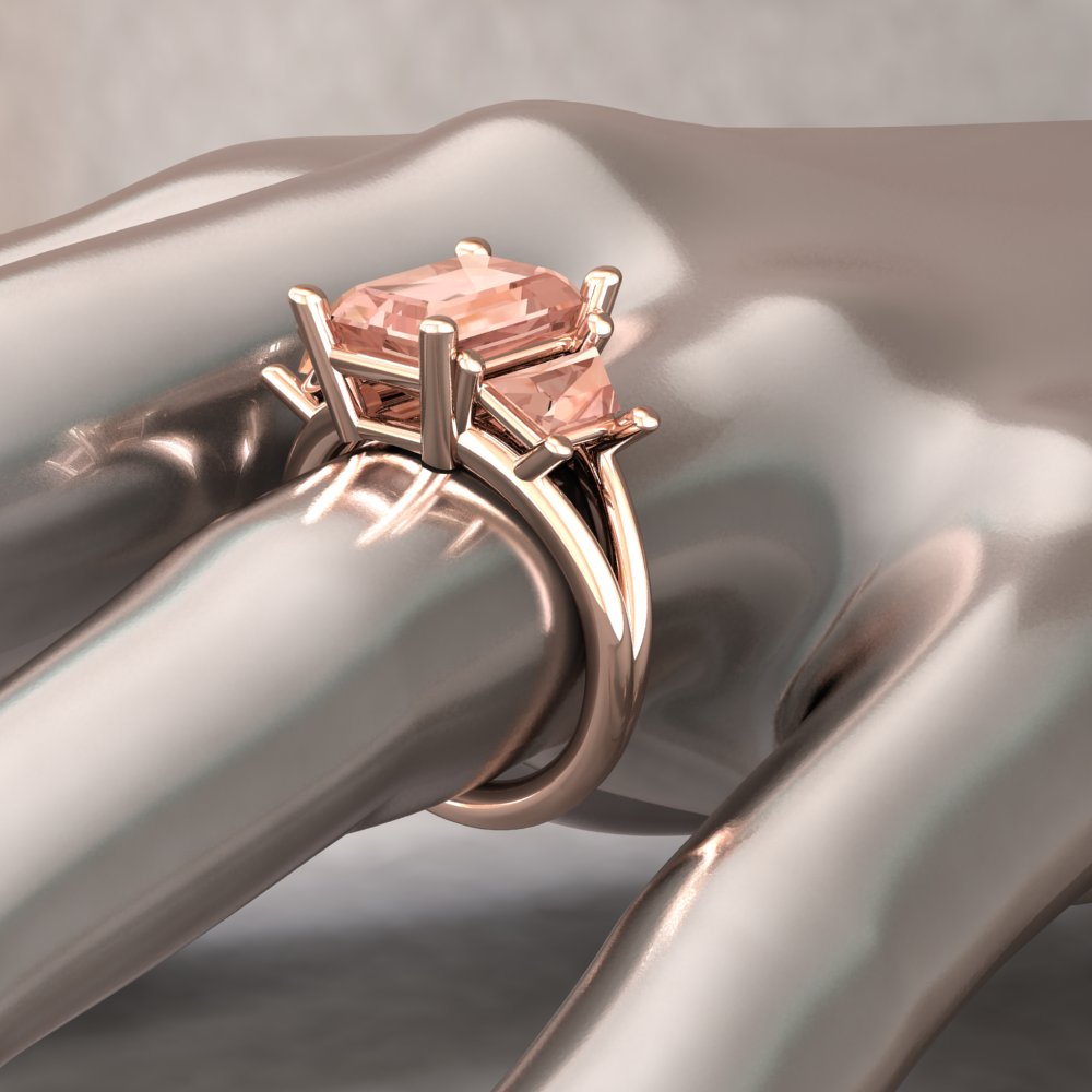 Payment Link for COMG - three stone morganite ring - Image 10