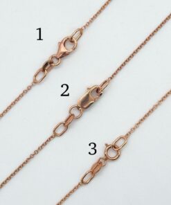 14 Karat Rose Gold Rolo Style Chain Italian Crafted Solid Gold LS6092
