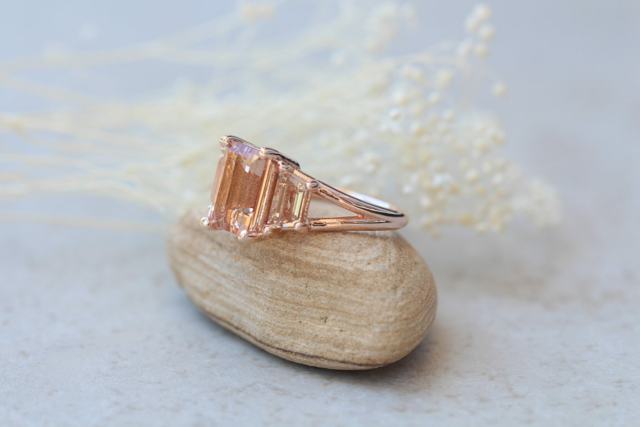Payment Link for COMG - three stone morganite ring - Image 3