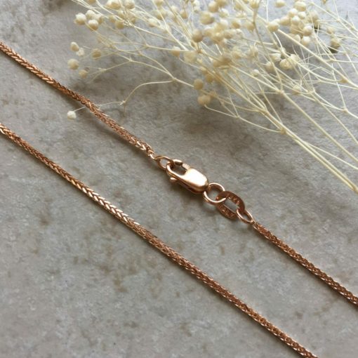 spiga wheat chain 14k rose gold 18 inch or 16 inch LS6094